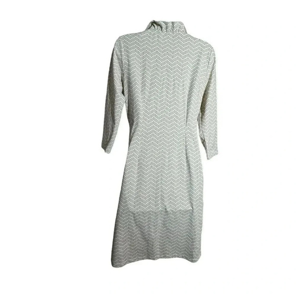 J McLAUGHLIN Durham Shift Dress Catalina Cloth Ruffle Neck Stretch size Small - Picture 4 of 10